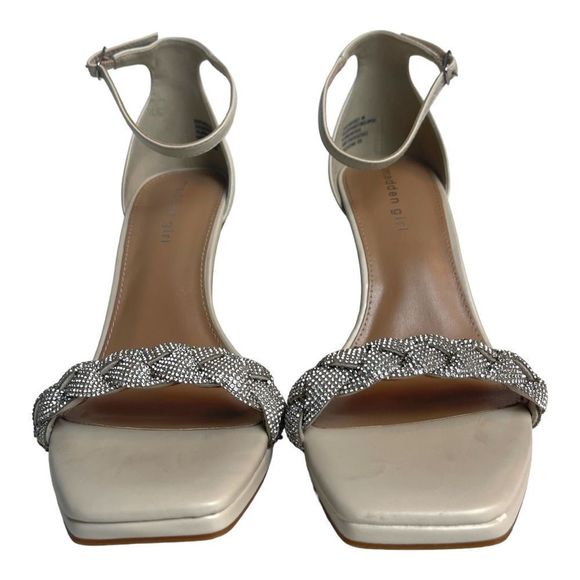Madden Girl ESTATE Heeled Sandals with glass rhinestone details Size 9 - Picture 4 of 11